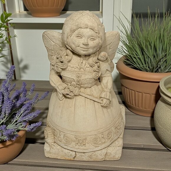 Vintage Other - 1998 "Woods Fairy" Garden Sculpture Signed by George Carruth of Carruth Studio